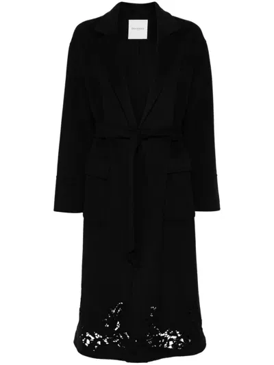 Ermanno Wool Midi Coat In Black