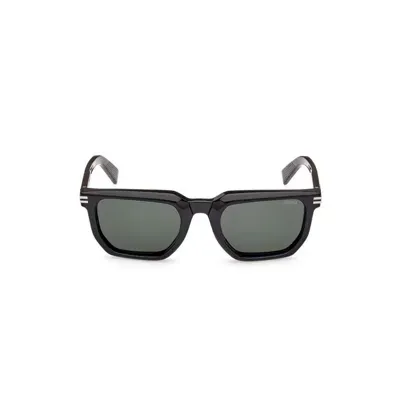 Ermenegildo Zegna Square Frame Sunglasses In Black