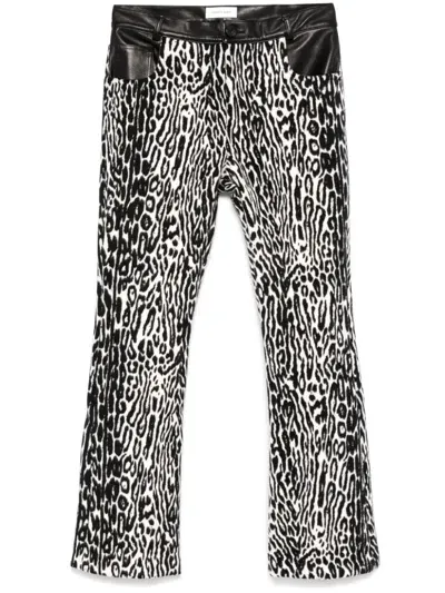 Ernest W Baker Cheetah-print Trousers In Black