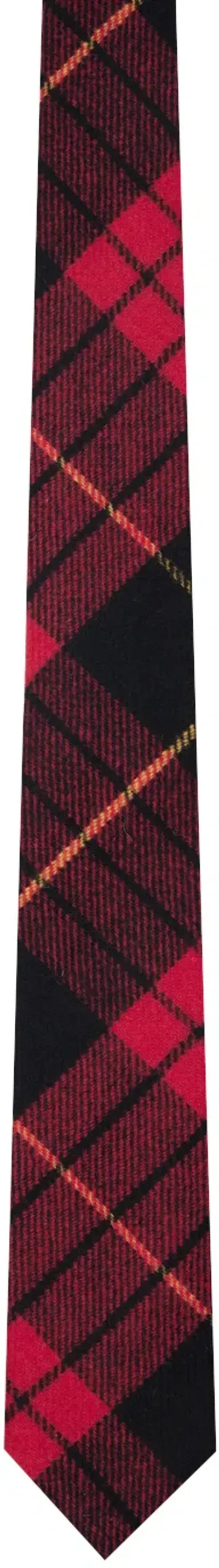 Ernest W Baker レッド＆ブラック クラシック ネクタイ In Tartan