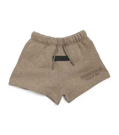 Essentials Kids' Cotton-blend Logo Sweatshorts In Grey