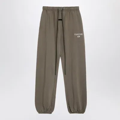 Essentials Fear Of God  Military Green Jogging Trousers With Logo