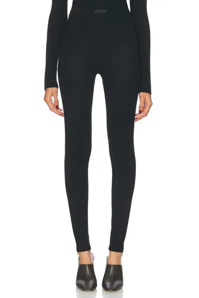 Essentials Waffle Legging In Black