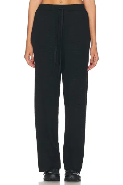 Essentials Waffle Relaxed Pant In Black