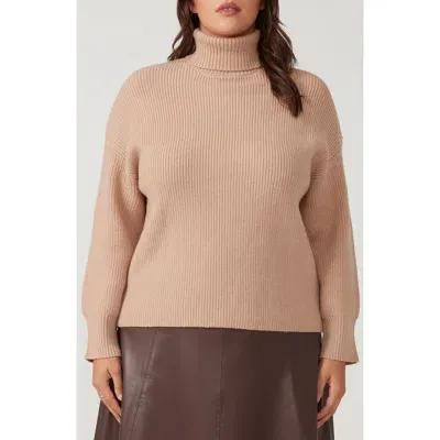 Estelle Cadence Turtleneck Sweater In Beige