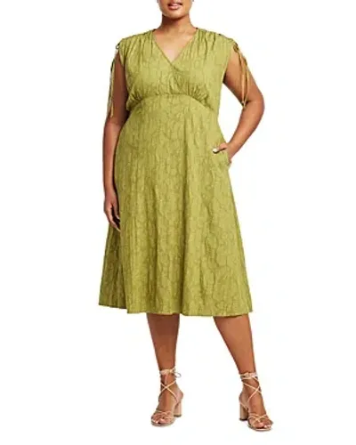 Estelle Plus Tyra Midi Dress In Khaki