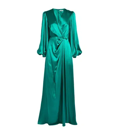 E.stott E. Stott Balloon-sleeve Eden Gown In Green