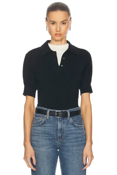 Éterne Journey Cashmere Polo Top In Black