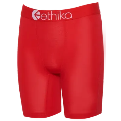 Ethika Boys   Cotton Briefs In Red/red