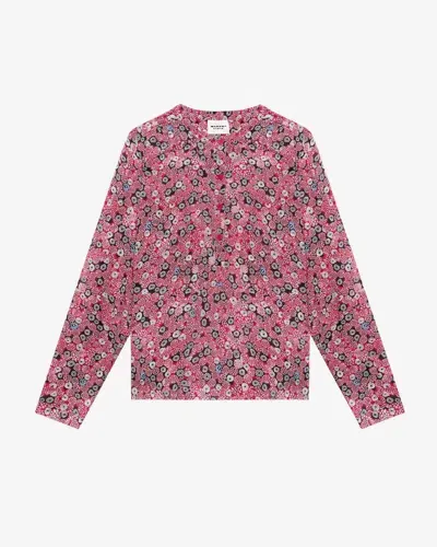 Etoile Maria Blouse In Raspberry-black