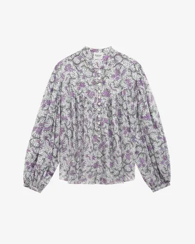 Etoile Salika Blouse In Ecru-lilac