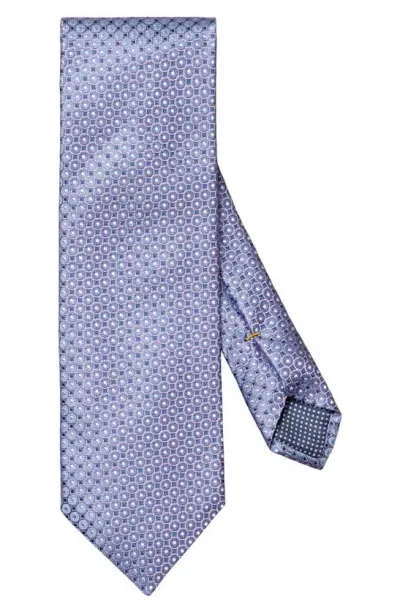 Eton Circle Medallion Silk Tie In Pastel Purple