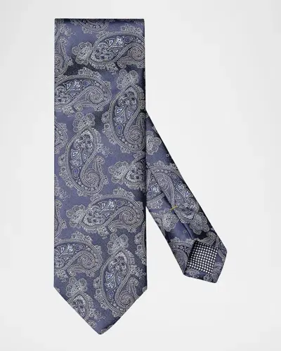 Eton Men's Paisley Silk Tie In Dk Blue