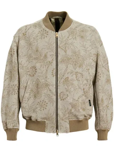 Etro Bomberjacke Mit Floralem Paisley-print In Beige