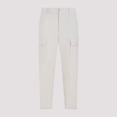 Etro Beige Cargo Cotton Trousers In White