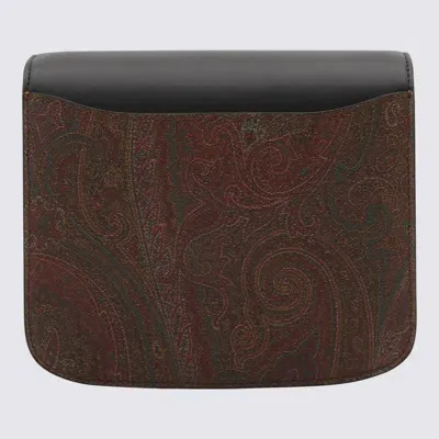 Etro Black And Multicolour Paisley Essential Medium Shoulder Bag