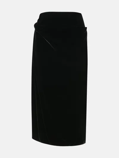 Etro Black Viscose Blend Skirt