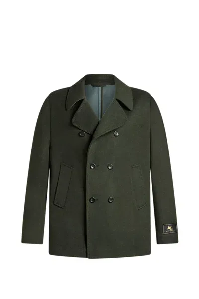 Etro Blouson In Dark Green