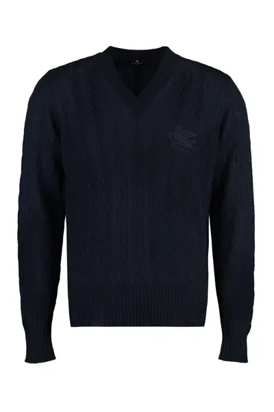 Etro Cashmere Sweater In Blue