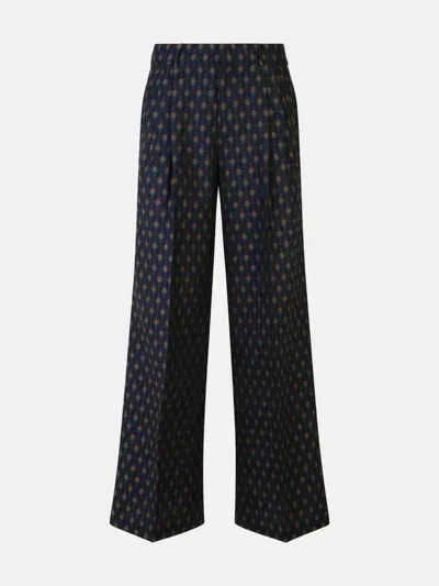 Etro Blue Wool Trousers