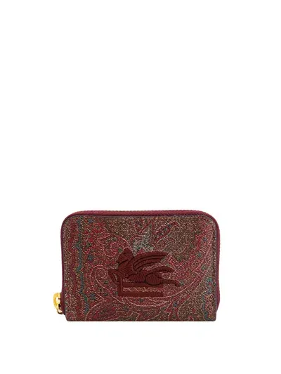 Etro Card Holder In Brown