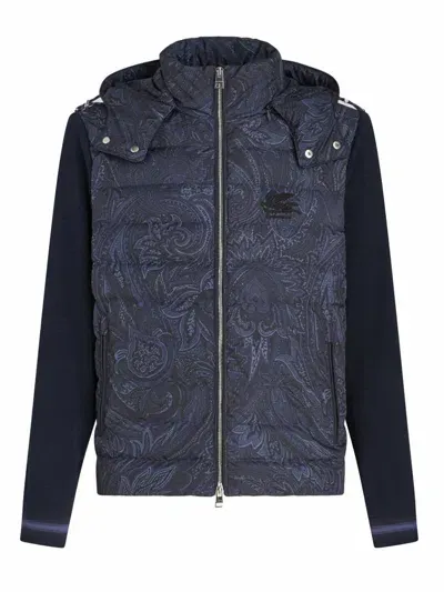 Etro Down Jacket In Black