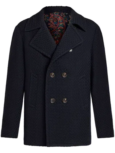 Etro Coats In Blue