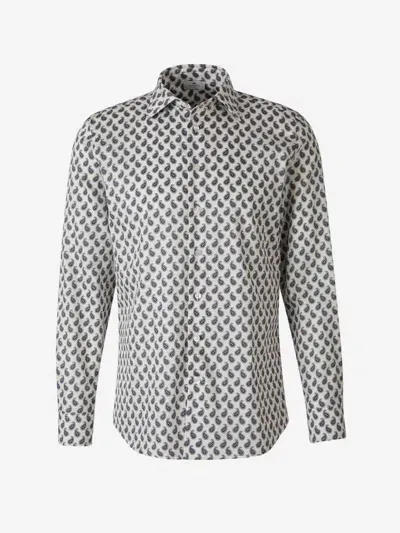 Etro Micro Paisley Printed Shirt In White