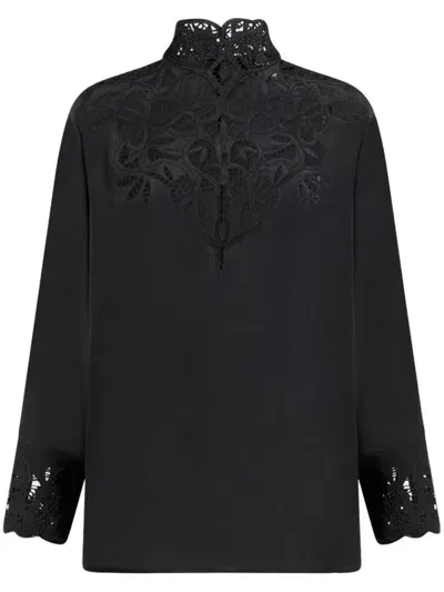 Etro Crepe De Chine Blouse In Black