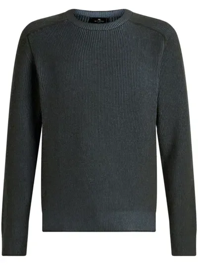 Etro Vanise Raglan Sleeves Cashmere Sweater In Green