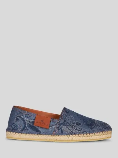 Etro Espadrilles Aus Jacquard-denim In Multi