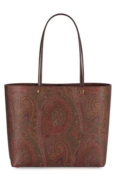 Etro Essential Tote Bag In Brown