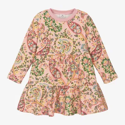 Etro Kids' Girls Pink Paisley Print Cotton Dress