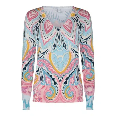 Etro Multicolour Silk Blend Jumper