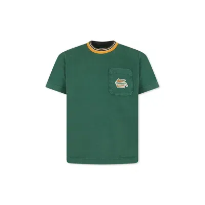 Etro Green T-shirt For Boy With Logo In Grün