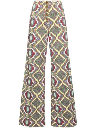 Etro High-rise Flared Jeans In White