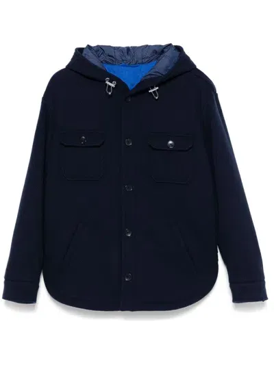 Etro Hooded Jacket In Blue