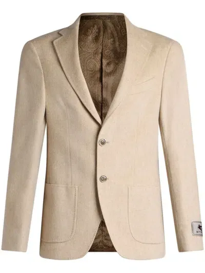 Etro Jacket Roma Sport W/stitching In Neutral