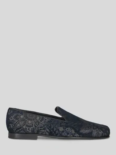 Etro Loafer Mit Jacquardmuster In Blau