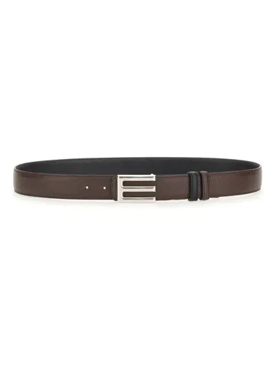 Etro Logo Plaque Reversible Belt In Multi