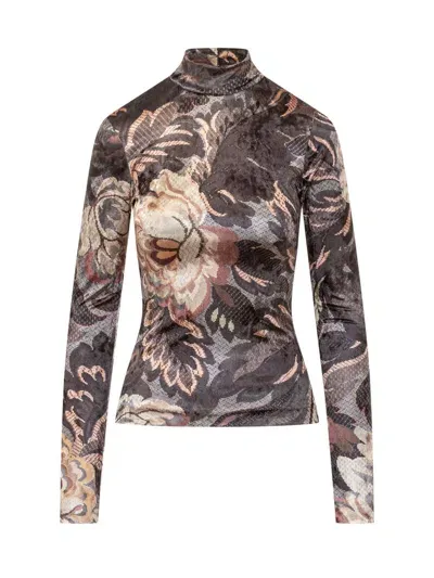 Etro Long Sleeve Tops In Multicolor