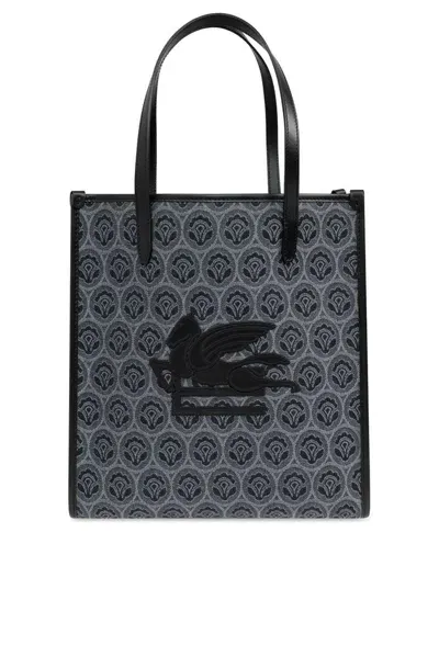 Etro Medium Love Trotter Jacquard Open Top Tote Bag In Multi