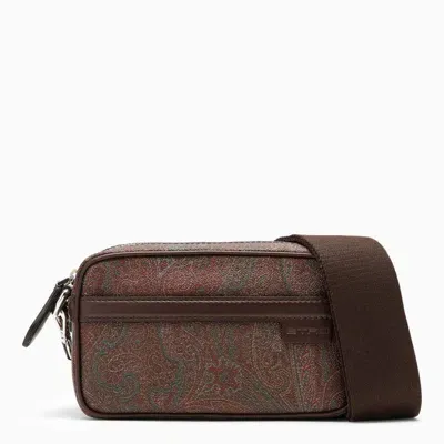 Etro Men's Crossbody Camera Bag In Brown