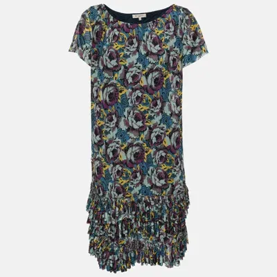 Pre-owned Etro Multicolor Printed Jersey Mini Dress M