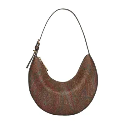 Etro Essential Small Hobo Bag In Brown