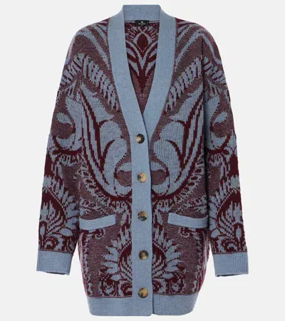 Etro Knit Wool Cardigan In Multicolour