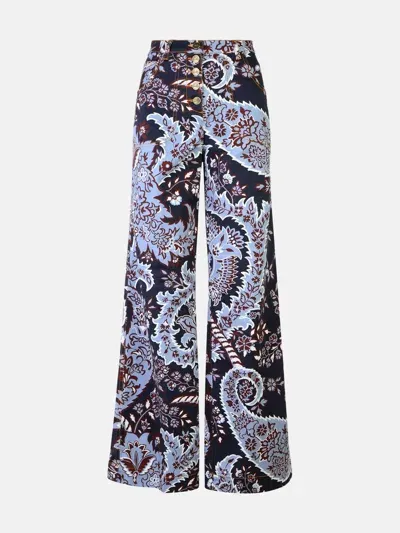 Etro Paisley High-rise Flared Jeans In Blue