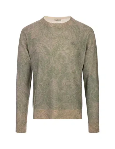 Etro Paisley Intarsia In Green