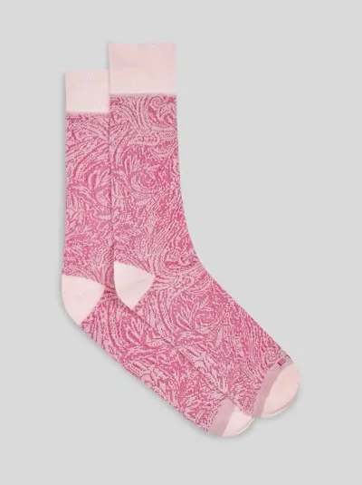 Etro Pink Paisley-jacquard Socks