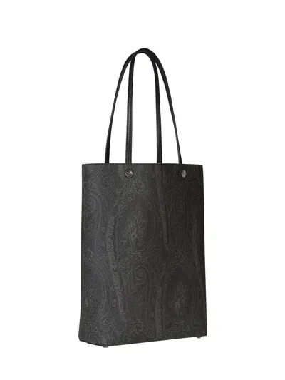 Etro Paisley-print Open-top Tote Bag In Black